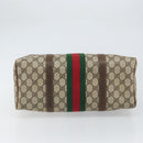 GUCCI GG Supreme Web Sherry Line Bag PVC Beige Gold 012 3842 58 Auth SW2070-9