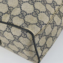 GUCCI GG Supreme Sherry Line Hand Bag PVC Navy Gold 37 02 3839 Auth SW2071-14