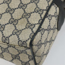 GUCCI GG Supreme Sherry Line Hand Bag PVC Navy Gold 37 02 3839 Auth SW2071-15