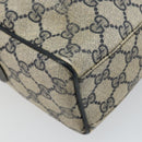 GUCCI GG Supreme Sherry Line Hand Bag PVC Navy Gold 37 02 3839 Auth SW2071-16