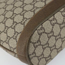 GUCCI GG Plus Supreme Shoulder Bag PVC Beige Gold Auth SW2072-11