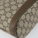 GUCCI GG Plus Supreme Shoulder Bag PVC Beige Gold Auth SW2072-13