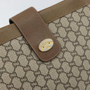 GUCCI GG Plus Supreme Shoulder Bag PVC Beige Gold Auth SW2072-14