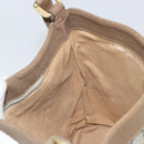 GUCCI GG Plus Supreme Shoulder Bag PVC Beige Gold Auth SW2072-17