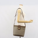 GUCCI GG Plus Supreme Shoulder Bag PVC Beige Gold Auth SW2072-21
