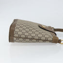 GUCCI GG Plus Supreme Shoulder Bag PVC Beige Gold Auth SW2072-4