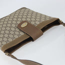 GUCCI GG Plus Supreme Shoulder Bag PVC Beige Gold Auth SW2072-6