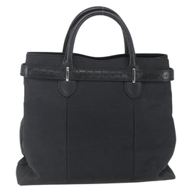 GUCCI Canvas Tote Bag Black Silver 114888 Auth SW2075 - 0