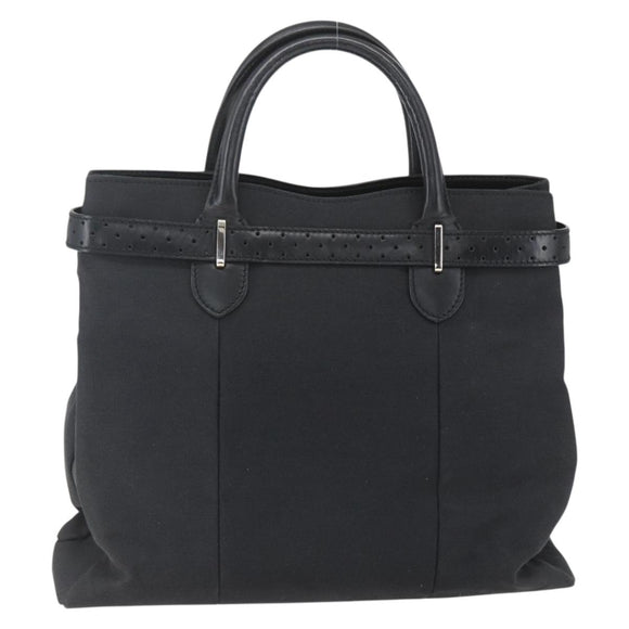 GUCCI Canvas Tote Bag Black Silver 114888 Auth SW2075