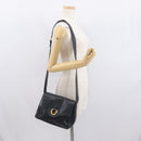 GUCCI Shoulder Bag Leather Black Gold Auth SW2077-24
