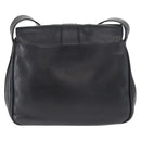 GUCCI Shoulder Bag Leather Black Gold Auth SW2077-2