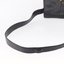 GUCCI Shoulder Bag Leather Black Gold Auth SW2077-7