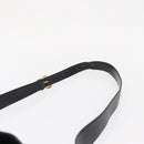 GUCCI Shoulder Bag Leather Black Gold Auth SW2077-8