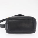 GUCCI Shoulder Bag Leather Black Gold Auth SW2077-5