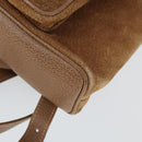GUCCI Bamboo Backpack Suede Brown Gold 003 1956 0030 Auth SW2078-12