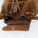 GUCCI Bamboo Backpack Suede Brown Gold 003 1956 0030 Auth SW2078-18