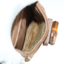 GUCCI Bamboo Backpack Suede Brown Gold 003 1956 0030 Auth SW2078-26