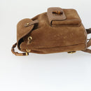 GUCCI Bamboo Backpack Suede Brown Gold 003 1956 0030 Auth SW2078-5