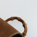GUCCI Bamboo Backpack Suede Brown Gold 003 1956 0030 Auth SW2078-8