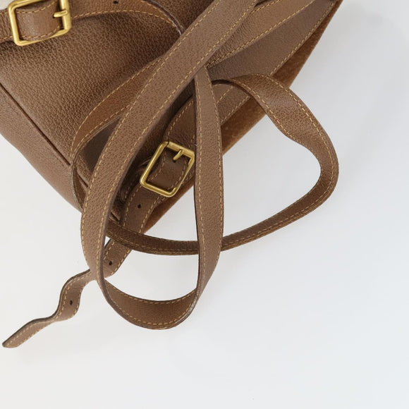 GUCCI Bamboo Backpack Suede Brown Gold 003 1956 0030 Auth SW2078