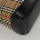 Burberrys Nova Check Hand Bag Canvas Beige Auth sw208-15