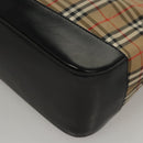 Burberrys Nova Check Hand Bag Canvas Beige Auth sw208-16