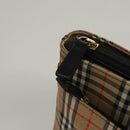 Burberrys Nova Check Hand Bag Canvas Beige Auth sw208-11