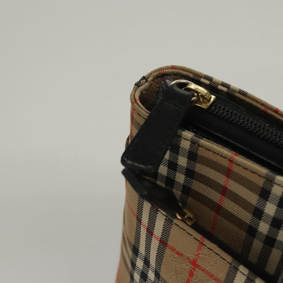 Burberrys Nova Check Hand Bag Canvas Beige Auth sw208