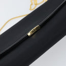 GUCCI Chain Shoulder Bag Nylon Black Gold Auth SW2080-14