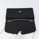 GUCCI Chain Shoulder Bag Nylon Black Gold Auth SW2080-15