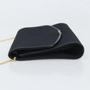 GUCCI Chain Shoulder Bag Nylon Black Gold Auth SW2080-5