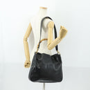 GUCCI Bamboo Shoulder Bag Leather 2way Black Gold 001 0166 1577 Auth SW2082-23