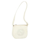 GUCCI Shoulder Bag Patent leather White Silver 007 3184 0250 Auth SW2084-1