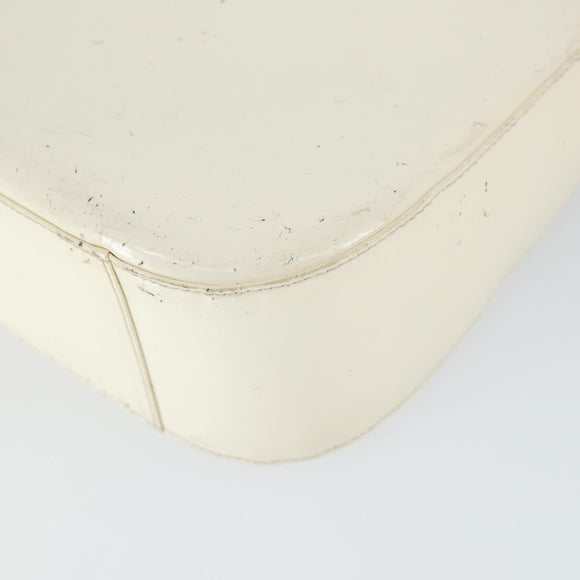 GUCCI Shoulder Bag Patent leather White Silver 007 3184 0250 Auth SW2084