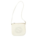 GUCCI Shoulder Bag Patent leather White Silver 007 3184 0250 Auth SW2084-2