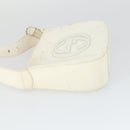 GUCCI Shoulder Bag Patent leather White Silver 007 3184 0250 Auth SW2084-5