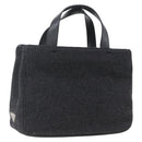 PRADA Hand Bag Wool Black Auth SW2085-1