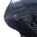 PRADA Hand Bag Wool Black Auth SW2085-18