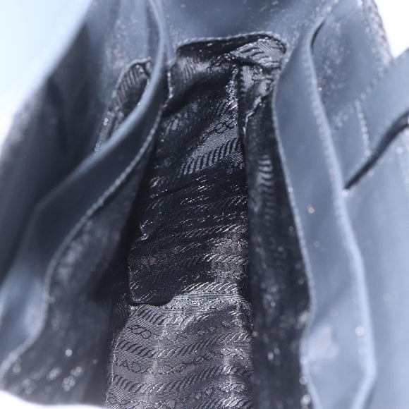 PRADA Hand Bag Wool Black Auth SW2085
