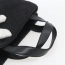 PRADA Hand Bag Wool Black Auth SW2085-7