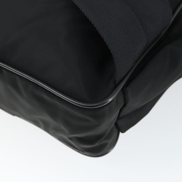 PRADA Shoulder Bag Nylon Black Silver Auth SW2087