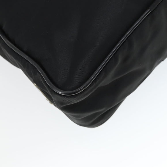 PRADA Shoulder Bag Nylon Black Silver Auth SW2087