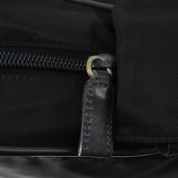 PRADA Shoulder Bag Nylon Black Silver Auth SW2087