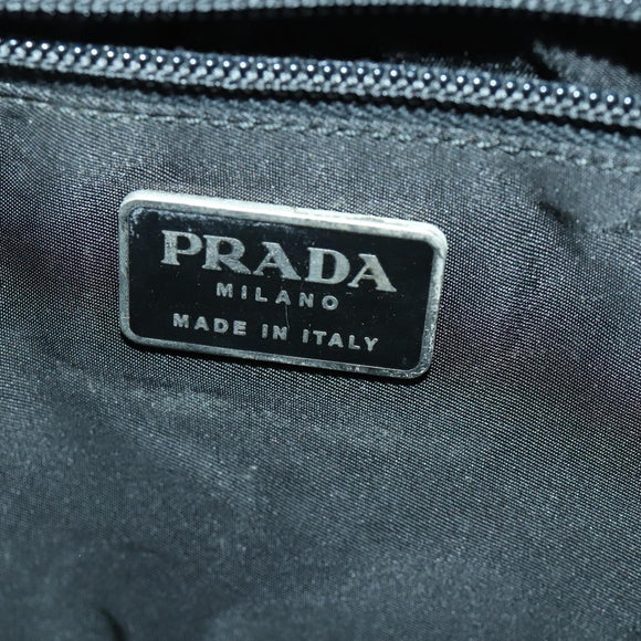 PRADA Shoulder Bag Nylon Black Silver Auth SW2087