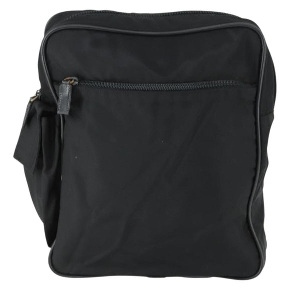 PRADA Shoulder Bag Nylon Black Silver Auth SW2087