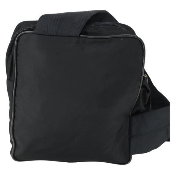PRADA Shoulder Bag Nylon Black Silver Auth SW2087