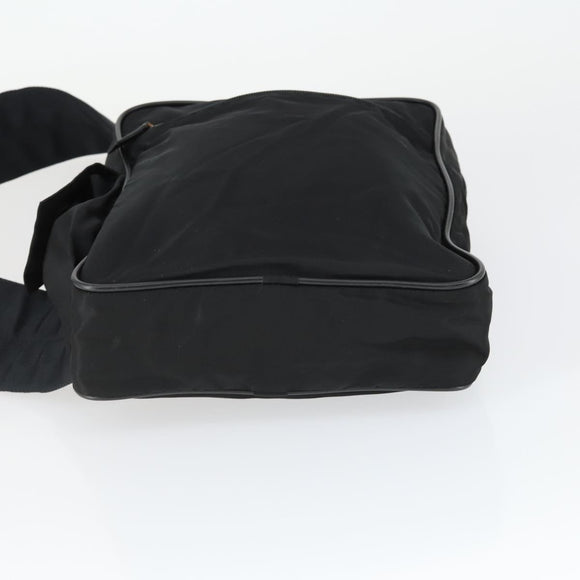 PRADA Shoulder Bag Nylon Black Silver Auth SW2087
