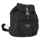 PRADA Backpack Nylon Black Silver Auth SW2088-1