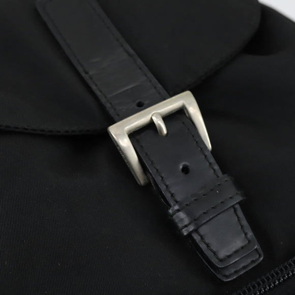 PRADA Backpack Nylon Black Silver Auth SW2088