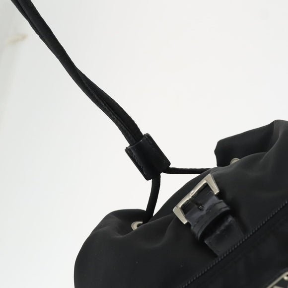 PRADA Backpack Nylon Black Silver Auth SW2088